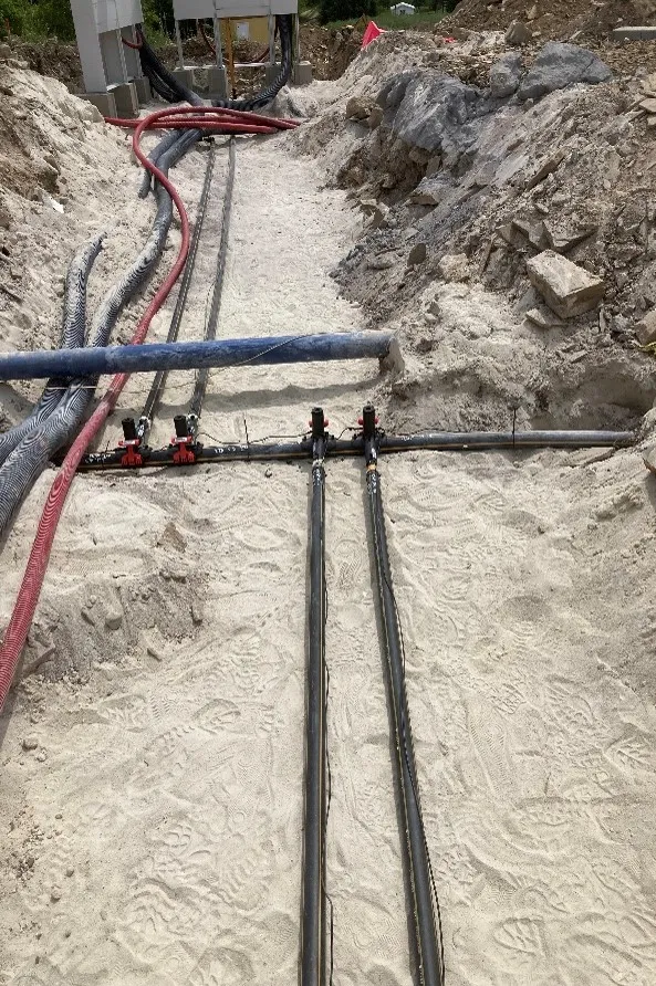 Zásyp rýhy plynovodu