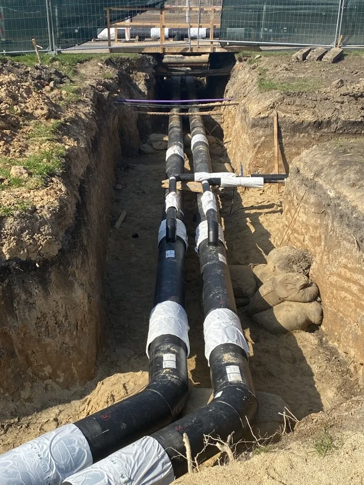 Realizace horkovodu - výkopové práce